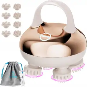 COMFIER 8 Pençeli Su Geçirmez Kablosuz Baş Masajı - Altın