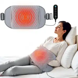 COMFIER Sırt Ağrısı Giderici Isıtma Pedi, El Isıtıcı Cepli Isıtmalı Bel Masaj - Gri