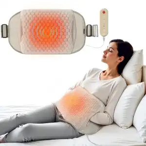 COMFIER Sırt Ağrısı Giderici Isıtma Pedi, El Isıtıcı Cepli Isıtmalı Bel Masaj - Sarı