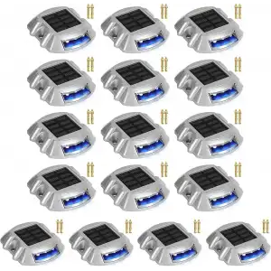 Cremant Güneş Enerjili Yol Yolu Işıkları LED Mavi Işık - 16 Adet