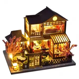 CUTEBEE DIY Ahşap Dollhouse ve Minyatür Mobilya