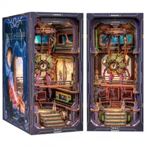 CUTEBEE DIY Ahşap Minyatür Ev Seti Kitaplık