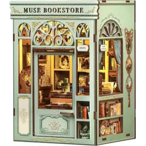 CUTEBEE Toz Kapaklı DIY Kitaplık Seti - Büyükbabanın Antika Dükkanı