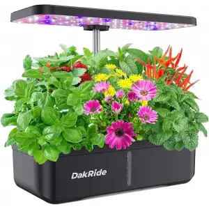 DakRide Hidroponik Yetiştirme Sistemi 12 Bakla, 36W Tam Spektrum LED Yetiştirme Işığı