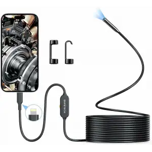 DEPSTECH Işıklı Endoskop Kamerası - 5m Kablo 7mm İnce Prob - Siyah