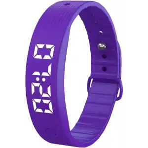 E-Vibra Fitness Takip Bluetooth ve Uygulama Yok Telefon Gerektirmez - Mor