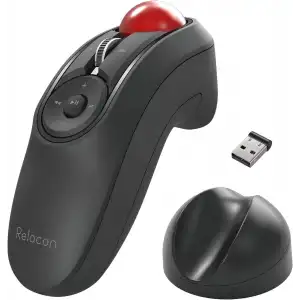 ELECOM Relacon El Tipi Trackball Mouse, Başparmak Kontrolü, 2.4 GHz Kablosuz