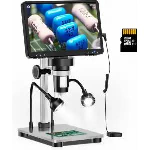 Elikliv 7 Inc LCD Dijital Mikroskop 1200X, 1080P 12MP Hassas Odaklama