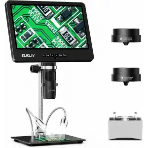Elikliv EDM601 7 Inc LCD Dijital Mikroskop 3 Lensli 2160P - 24MP