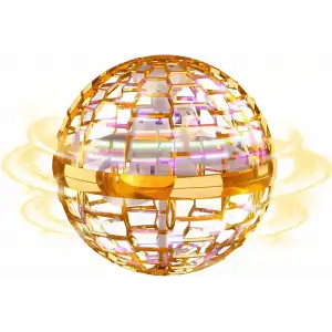 FLYNOVA Uçan Top Oyuncak, Bumerang El Kontrollü Mini Drone - Altın