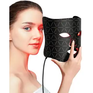 Foloke Cilt Bakım Maskesi, LED Kırmızı Işık Terapisi 630nm ve 830nm
