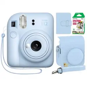 Fujifilm Instax Mini 12 Anlık Fotoğraf Makinesi/Minimate Özel Kılıf/10 Sayfa - Mavi