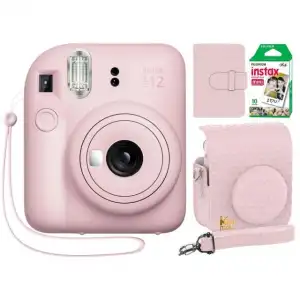 Fujifilm Instax Mini 12 Anlık Fotoğraf Makinesi/Minimate Özel Kılıf/10 Sayfa - Pembe