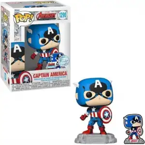 Funko Pop! & Pin: The Avengers: Captain America Figürü