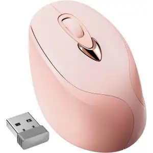 Gamextrem 2.4G USB Şarj Edilebilir Kablosuz Mouse, Sessiz Tıklama - Pembe