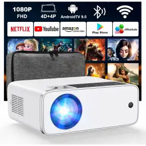 Groview - WiFi ve Bluetooth Özellikli Android TV 9.0 Mini Projektör