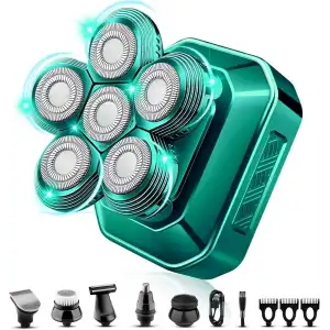 Handsomeface 6D Saç Tıraş Makinesi, 6sı 1 Arada Bakım Seti - Yeşil