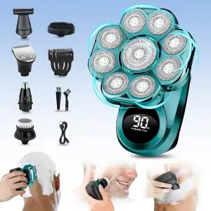 Handsomeface 9D Elektrikli Baş Tıraş Makinesi Geliştirilmiş - Yeşil
