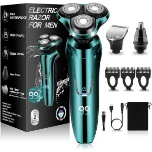 Handsomeface Elektrikli Tıraş Makinesi Döner Su Geçirmez - Açık Yeşil