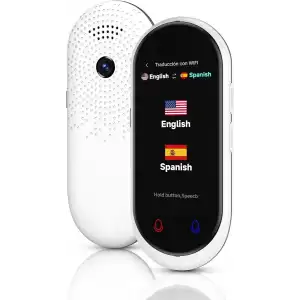 HASLED 5 Yönlü Taşınabilir Tercüman WiFi Gerektirmez 138 Dil - Beyaz