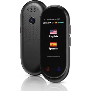 HASLED  5 Yönlü Taşınabilir Tercüman WiFi Gerektirmez 138 Dil - Siyah