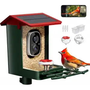 Heapets Kamera, Güneş Enerjili 2K HD Video - Kırmızı
