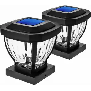 Home Zone Security Dış Mekan Solar Direk Başlığı Işıkları - Siyah