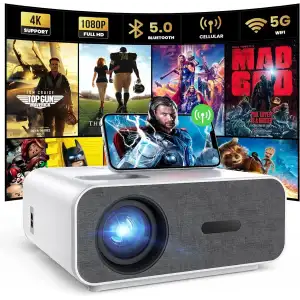 HOMPOW Mini Taşınabilir Projektörler - WiFi ve Bluetooth’lu 4K Destekli