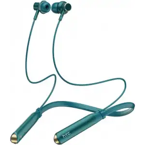 HTC Boyun Bantlı Bluetooth Kulaklık, Manyetik Stereo Kulaklık - Yeşil