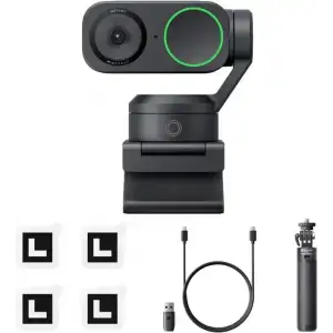 Insta360 Link 2 Tripod Paketi - PC/Mac için PTZ 4K Web Kamerası, 1/2 Sensör, Yapay Zeka Takip Özelliği