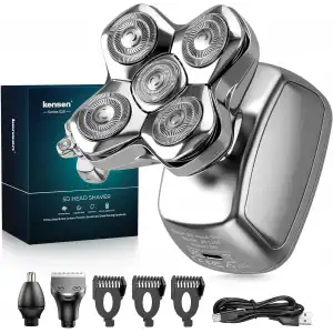 Kensen 5D Manyetik Baş Tıraş Makinesi - LED Ekranlı - Islak ve Kuru