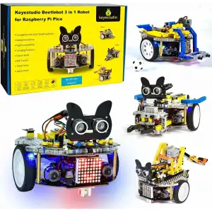 KEYESTUDIO Beetlebot Raspberry Pi PICO için Robot Araba Başlangıç Kiti