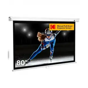 Kodak 80 Manuel Aşağı Çekilebilir Projektör Perdesi
