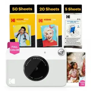 KODAK Printomatic Tam Renkli Anında Baskı Dijital Fotoğraf Makinesi - 75 Sayfalık Paket