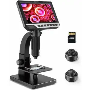 Koolertron 7 Inc LCD Dijital Mikroskop - Çift Lens 2000X