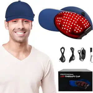 LONLIKE Işık Terapi Şapkası, Zamanlayıcı ve Kontrol Cihazı ile Baş İçin