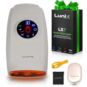 Lunix LX7 Elektrikli El Masaj Aleti, Kompresyonlu, Artrit, Ağrı Kesici - Gri