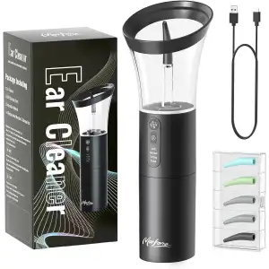 Morfone Elektrikli Etkili ve Güvenli Kulak Temizleme Kiti - Siyah