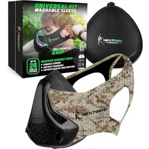 Nextgen Nefes Egzersiz Maskesi - Dayanıklığı Artırın - 24 Seviyeli (Bej Kamuflaj)