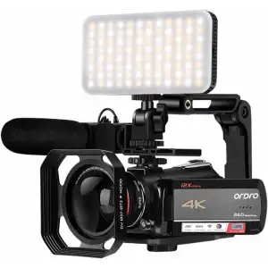 ORDRO AC5 UHD 4K Video Kamera 12x Optik Yakınlaştırma 3.1 Inc IPS