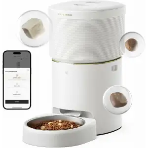 PETLIBRO Vakumlu Otomatik Kedi Besleyiciler, 8L/34 Bardak - Beyaz