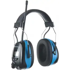 PROTEAR Bluetooth AM FM Radyo Kulaklıklar, 25dB Kulak Koruma - Açık Mavi