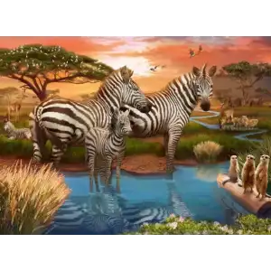 Ravensburger Zebra 500 Parça Puzzle - 17376 - 48.2 x 35.5 cm
