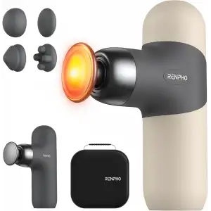 RENPHO Mini Isıtmalı Termal Masaj Cihazı, Derin Doku Perküsyon - Gri