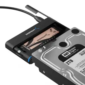 SABRENT USB 3.2 Type C M.2 PCIe NVMe + 2,5/3,5 İnç SSD ve HDD Dönüştürücü [DS-UCMH]