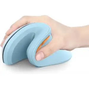 Seenda Ergonomik Kablosuz Dikey Mouse, Bluetooth 4.0+USB - Gök Mavisi