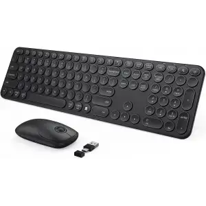 Seenda Kablosuz Klavye ve Mouse, USB ve Type-C - Siyah