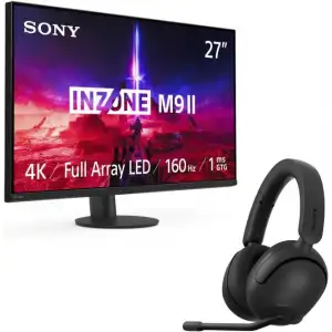 Sony INZONE H5 Kablosuz Oyun Kulaklığı H5 Kulaklık Siyah + M9II Monitör