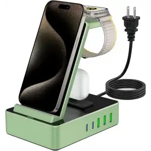 Tacelary 8i 1 arada 100W Alüminyum Alaşımlı Şarj İstasyonu - Yeşil