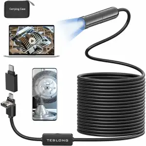 Teslong 3. Nesil 5MP Gözlem Kameralı USB Boroskop - 5m Kablo - 12.5mm